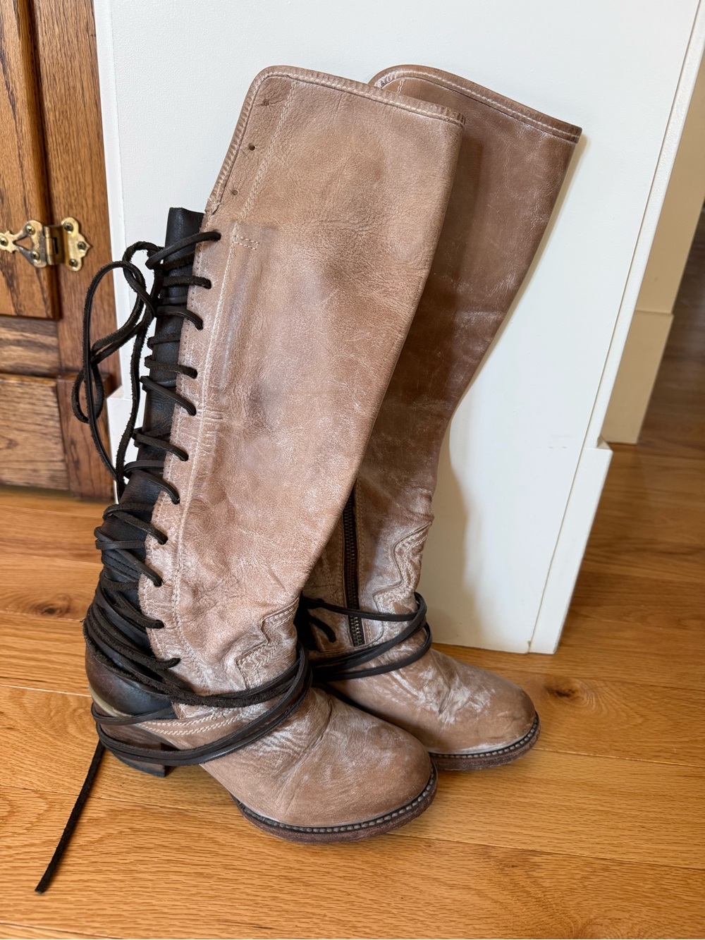 Freebird Coal Tall Boots - Taupe - Size 7